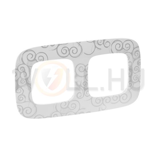 ValenaAllure keret 2-es króm dekor vízszintes és függőleges műanyag LEGRAND - 754342