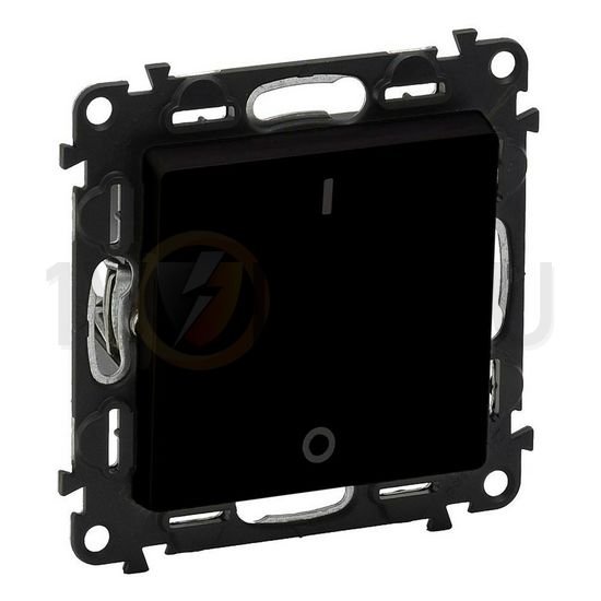 ValenaLife 102 2P kapcsoló betét közp. fedéllel fekete süllyesztett IP20 billentyű/gomb LEGRAND - 756322