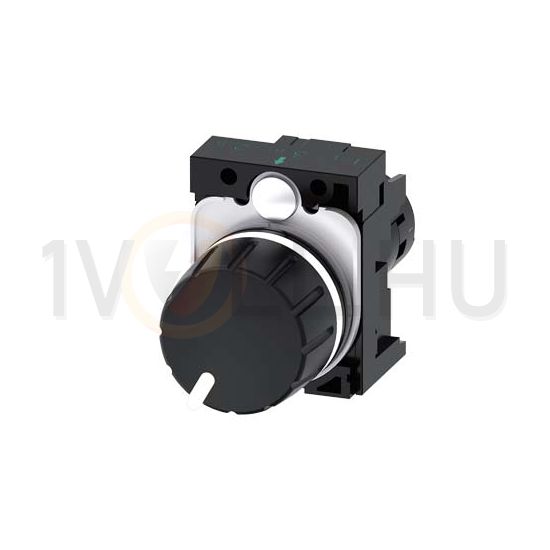 Vezérlési potenciométer műanyag d22 1kOhm 1W 22.3mm-átmérő csavaros SIRIUS ACT SIEMENS - 3SU1200-2PQ10-1AA0