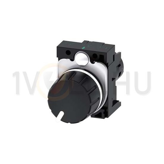 Vezérlési potenciométer műanyag d22 10kOhm 1W 22.3mm-átmérő csavaros SIRIUS ACT SIEMENS - 3SU1200-2PS10-1AA0
