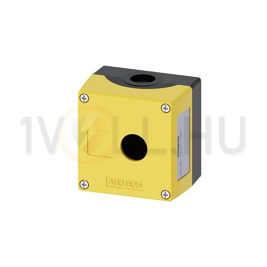 Vezérlőkészülék-tokozat d22 1-poz. beépítődoboz műanyag sárga IP67/IP69K SIRIUS ACT SIEMENS - 3SU1801-0AA00-0AB2