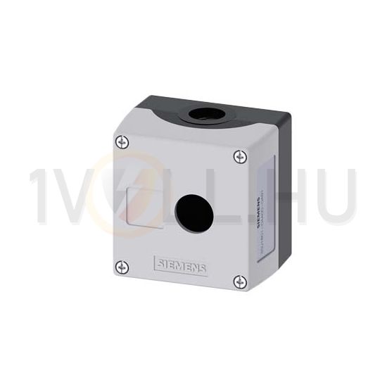 Vezérlőkészülék-tokozat d22 1-poz. beépítődoboz műanyag szürke IP67/IP69K SIRIUS ACT SIEMENS - 3SU1801-0AA00-0AB1