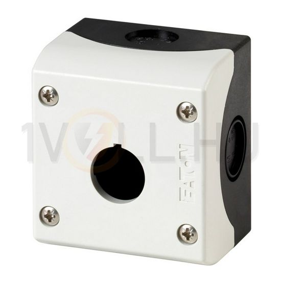 Vezérlőkészülék-tokozat d22 1-pozíció rászerelhető műanyag szürke IP65/IP67 M22-I1 EATON - 216535