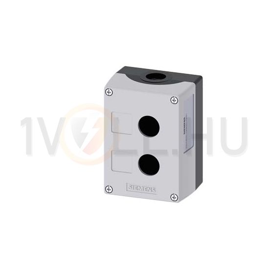 Vezérlőkészülék-tokozat d22 2-poz. beépítődoboz műanyag szürke IP67/IP69K SIRIUS ACT SIEMENS - 3SU1802-0AA00-0AB1
