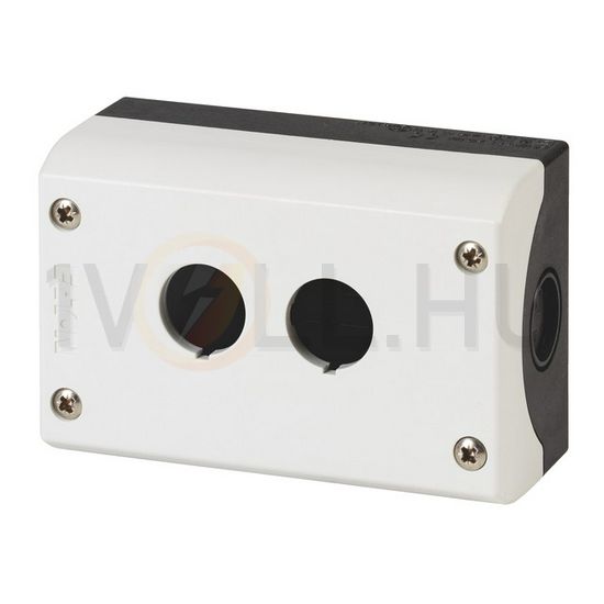 Vezérlőkészülék-tokozat d22 2-pozíció rászerelhető műanyag szürke IP65/IP67 M22-I2 EATON - 216537