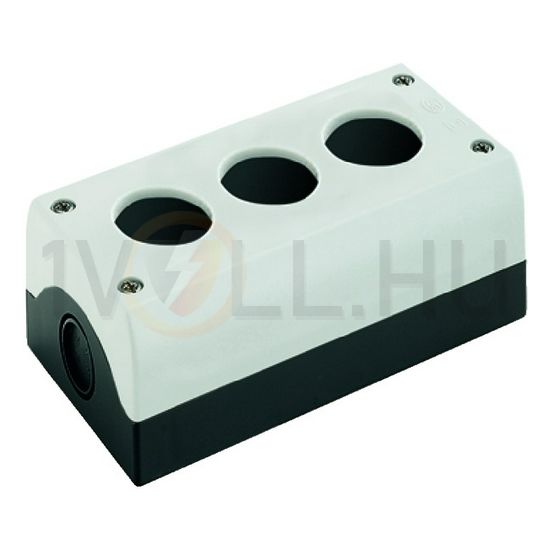 Vezérlőkészülék-tokozat d22 3-pozíció rászerelhető műanyag szürke IP65/IP67 M22-I3 EATON - 216538