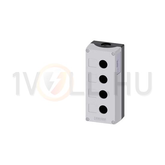 Vezérlőkészülék-tokozat d22 4-poz. beépítődoboz műanyag szürke IP67/IP69K SIRIUS ACT SIEMENS - 3SU1804-0AA00-0AB1