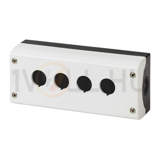 Vezérlőkészülék-tokozat d22 4-pozíció rászerelhető műanyag szürke IP65/IP67 M22-I4 EATON - 216539