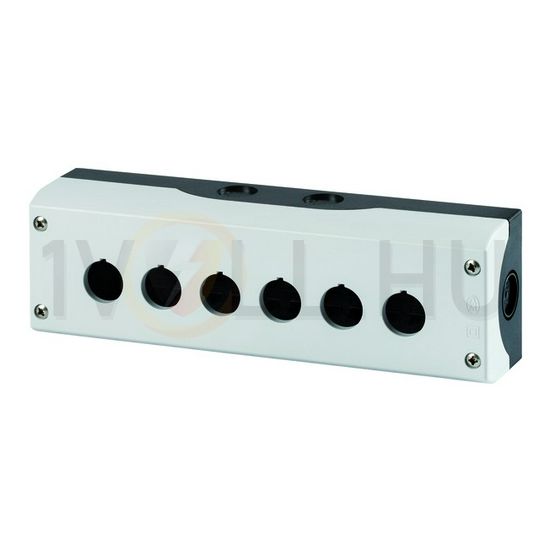 Vezérlőkészülék-tokozat d22 6-pozíció rászerelhető műanyag szürke IP66 M22-I6 EATON - 216540