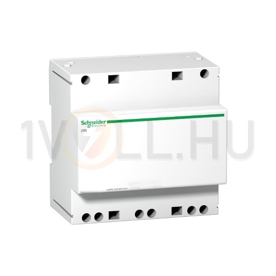 Vezérlőtranszformátor 1F 63VA sorolható 230V/ 12V/ 5.25A 24V/ 2.6A 5M Acti9 iTR Schneider - A9A15222