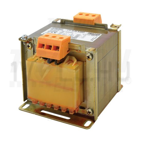 Vezérlőtranszformátor 2/1F biztonsági 250VA 230V/prim 400V 24V/szek 230V IP00 T250 TRACON - TVTRB-250-F