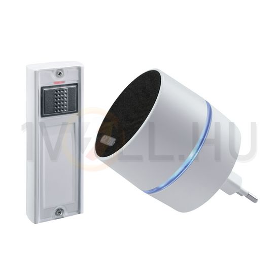 RF dallamcsengő 13dallam LED+vaku hangmenü dugaljba 500m-hatótáv 83dB fehér CALIMA 400 GB GROTHE - 43601