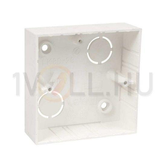 Vezetékcsatorna elosztódoboz műanyag 82mmx 82mm 28mm fehér 4mm2-vezetőhöz(max.) LK KOPOS - LK 80X28/1_HB