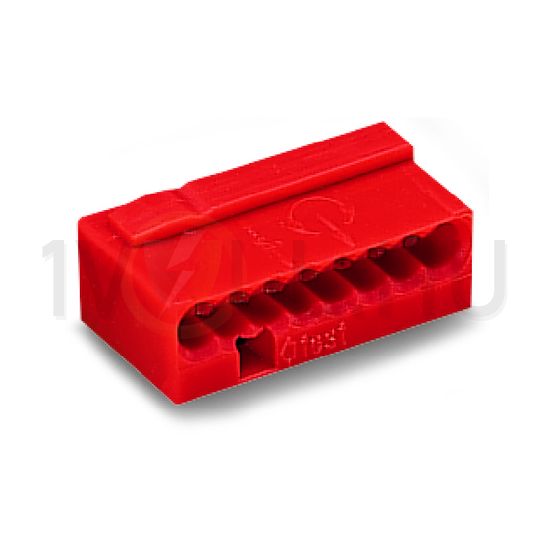 Vezetékösszekötő 8-pólus 6A 100V piros Micro WAGO - 243-808