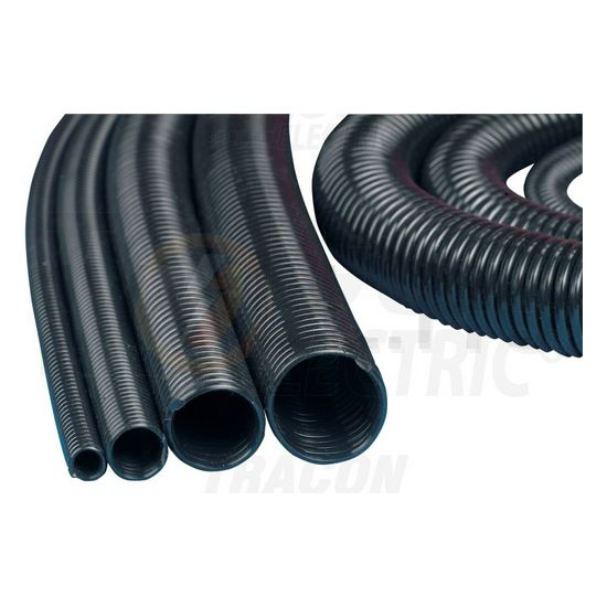 Vezetékspirál 1m fekete 25mm TRACON - SPI25