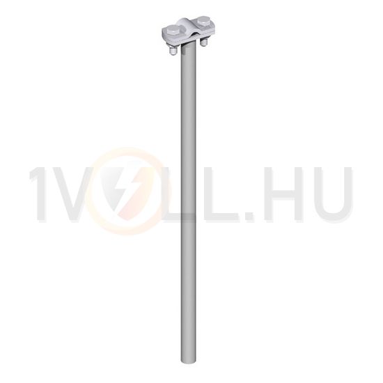 Vezetéktartó betongúlába Rd8-10 tűzihorganyzott acél szorítóbilincs 400mm-faltáv. VI J.PRÖPSTER - 999400