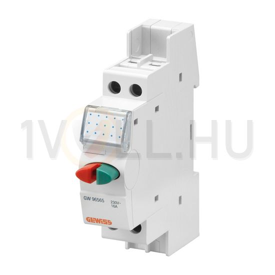 Világító nyomógomb sorolható kettős 1ny 1z 16A 250V/ AC piros/zöld 1M 90AM GEWISS - GW96565