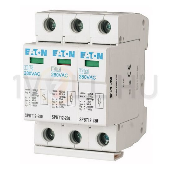 Villámáram-levezető kombi készlet 3P T1+T2 TNC TN-C-S TN 280V/AC 3M SPBT12-280/3 EATON - 158330