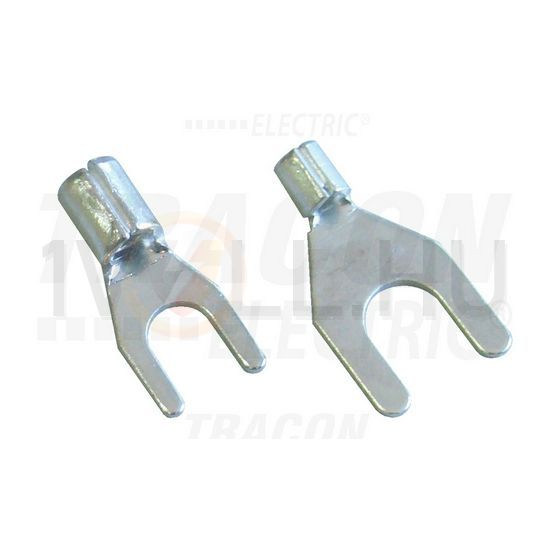 Villás saru 10mm2 5M/csavar villás-alakú réz ónozott TRACON - V10-5