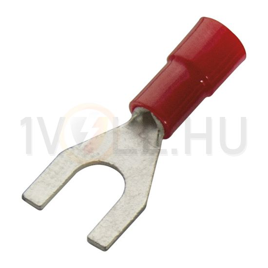 Villás saru DIN 46237 0.5-1,0mm2 5M/csavar villás-alakú PVC piros réz ónozott PV5 Haupa - 260306