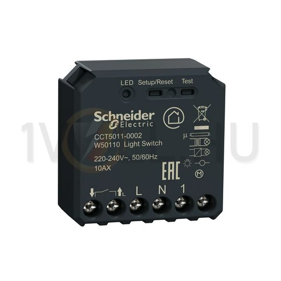 Wiser világításkapcsoló mikromodul WiFi betét 230V 10A 100-2200W süllyesztett szürke Schneider - CCT5011-0002