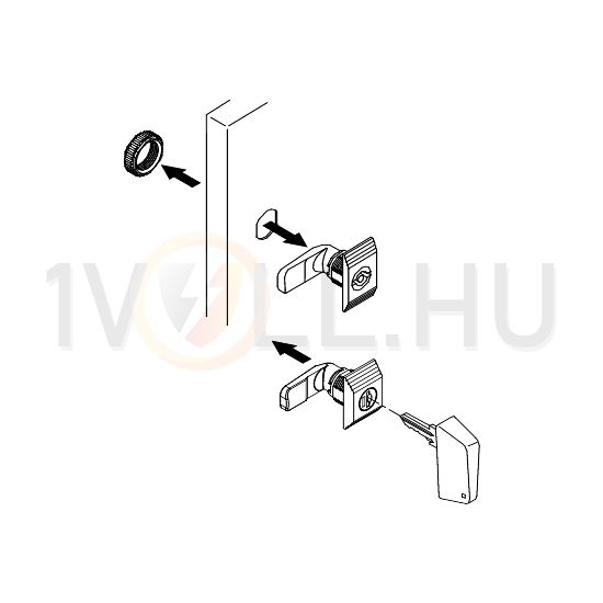 Zár 405 +2kulcs hengeres Spacial CRN Schneider - NSYCL405CRN