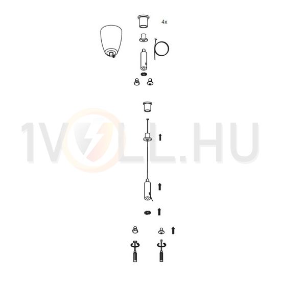 Függesztő univerzális 4-pontos acél ZHUNI4 MODUS