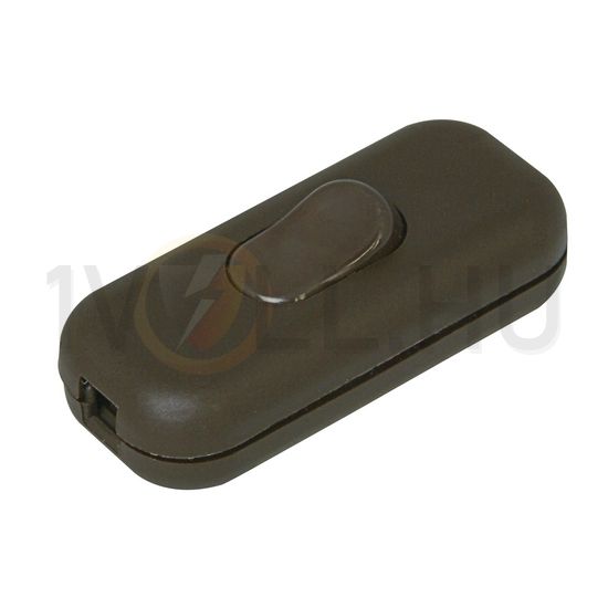 Zsinórközi 1P huzalkapcsoló billentyűs 2A 250V barna műanyag Kopp - 191306002