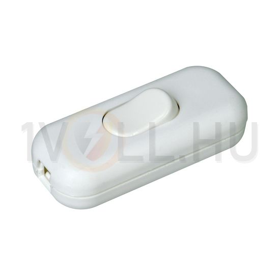 Zsinórközi 1P huzalkapcsoló billentyűs 2A 250V fehér műanyag Kopp - 191317000